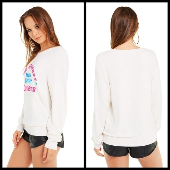 💕WILDFOX💕 Dog Owners Make Better Lovers Baggy Beach Jumper Sweatshirt M - Picture 4 of 13